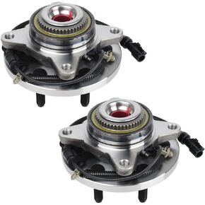 Autoround Pair 4WD Front Wheel Hub and Bearing Assembly 515119 Compatible with Ford F-150 2009 2010 6 Lug w/ABS
