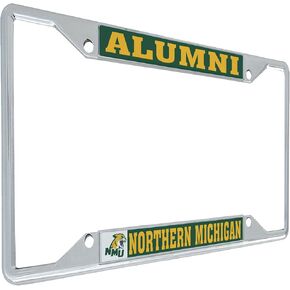 Desert Cactus Northern Michigan University License Plate Frame NMU Wildcats Metal Car Tag Holder for Front or Back of Car Officially Licensed (Alumni)