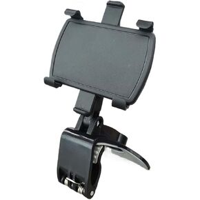 Car Phone Mount, 360° Rotatable ABS Dashboard Cell Phone Holder, Multifunctional Car Rearview Mirror Phone Mount Stand Clip with Non-Slip Base, Compatible with 3 to 7 Inch Smartphones