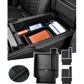 Karltys Center Console Organizer for 2022-2024 2025 Nissan Pathfinder, ABS Middle Console Organizer Tray for Pathfinder Armrest Storage Box Insert Accessories
