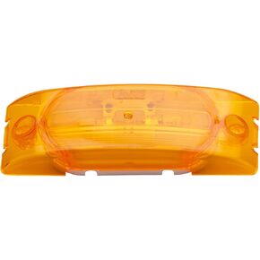 Grote 45443 Two-Bulb No-Splice Turtleback Clearance Marker Light with Optic Lens - Amber