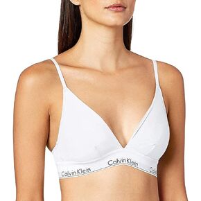 Calvin Klein Women's Modern Cotton Triangle Bra, White XL (X-Large, White)