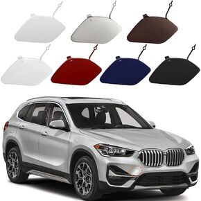 TOPUS Front Bumper Tow Hook Cover Cap Towing Eye for BMW X1 F48 18dx 18ix SAV 2016 2017 2018 2019 51137361220 (Black, Right Passenger Side)