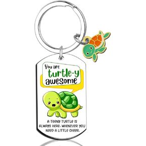 Turtle Gifts for Women Men Turtle Keychains Sea Turtle Gifts for Turtle Lovers Inspirational Gifts for Her Him Birthday Christmas Gifts Turtle Themed Gifts Funny Positive Turtle Keyring