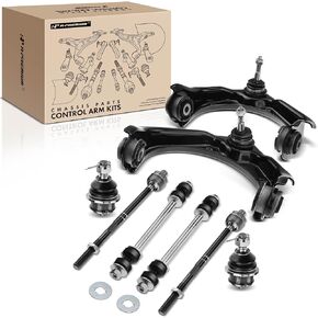 A-Premium Set of 8, Front Upper Control Arm, Sway Bar Link, Lower Ball Joint, Inner Tie Rod End, Compatible with Ford Explorer 2006-2010, Explorer Sport Trac 2007-2010, Mercury Mountaineer 2006-2010