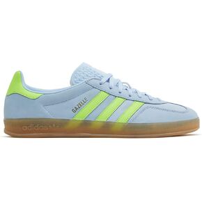 adidas Gazelle Indoor Women's Sneakers, Clear Sky/Solar Green/Gum, Size 7.5