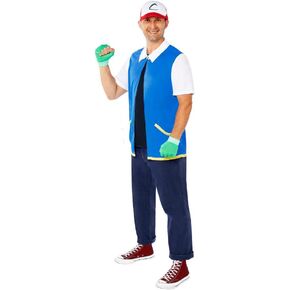 Daddy's New Fishing Buddy Adult Halloween Trainer Cosplay Costume Hoodie Jacket Gloves Hat Sets for Men Blue