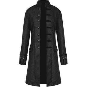 GOLDSTITCH Mens Vintage Tailcoat Jacket Goth Long Steampunk Formal Gothic Victorian Jacket Coat Costume for Halloween