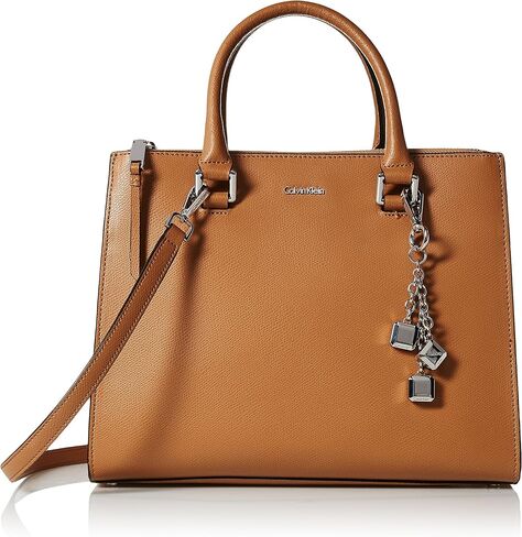 Calvin Klein Logan Mercury Leather Satchel in Saudi Arabia