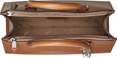 Calvin Klein Logan Mercury Leather Satchel in Saudi Arabia