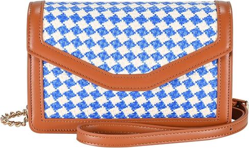 GM LIKKIE Houndstooth Clutch Purses for Women, Foldover Envelope Crossbody Bag, PU Leather Shoulder Handbag in Saudi Arabia