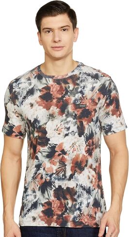 GUESS Men's Short Sleeve Eco AOP Slub Tee in Kuwait