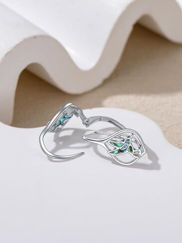 WINNICACA Leverback Earring for Women 925 Sterling Silver Dangle Drop Hoop Earrings for Women Her Daughter Wife Friend Birthday Anniversary Christmas Gift in Saudi Arabia