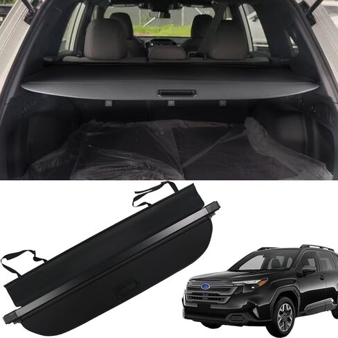 Marretoo Cargo Cover for 2025 Subaru Forester(No Gap) for 2025 Subaru Forester Accessories Upgrade Version Black Retractable Trunk Cover Security Shield Shade in Kuwait