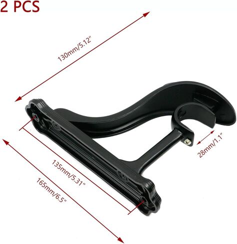KUMGROT 2 Pack Curtain Rod Brackets Feather Shape Metal Drapery Rod Bracket Heavy Duty Curtain Rod Holders Decorative Rod Hooks Wall-Mounted Single Rod Bracket, for 1 Inch Rod, Black in Kuwait