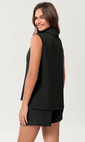 ODODOS Modal Soft Mock Neck Tank Tops for Women Sleeveless Sweater Vest Casual Turtleneck Pullover Top in Kuwait