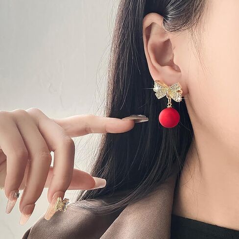 Bow Pearl Earrings for Women, Valentines Day Gifts Trendy Ribbon Earring Gift Ideas Wife Girlfriend Valentine Birthday Wedding Christmas Jewelry in Saudi Arabia