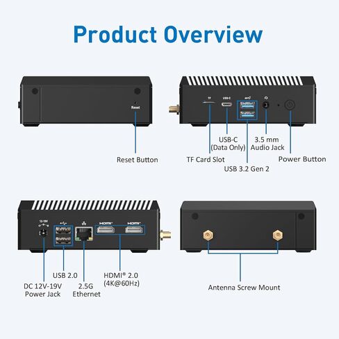 MINIX Z100-0dB Fanless Mini PC, Intel 12th Gen N100, 8GB DDR4/256GB PCIe 3.0 X4 SSD/4K Dual Display/2.5G LAN/Windows 11 Pro/Auto Power On/for Home/Office/Industrial and Commercial. in Saudi Arabia