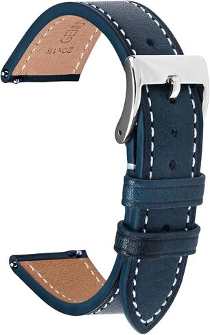 ULLCHRO Leather Watch Straps for Men & Women - Quick Release - Stainless Steel Buckle - Replacement Strap - Band With 17mm, 18mm, 19mm, 20mm, 21mm, 22mm in Kuwait