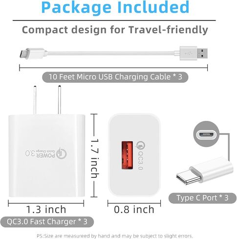 10FT Charging Power Cable Cord 9V for Arlo Pro Pro2, Arlo Q,Arlo GO, Essential Spotlight XL/XL 2nd, Wyze Cam Pan v3 v2,Netvue,Blink,Yi Home Camera,Oculus go,Kasa Cam Wall Charger Adapter Replacement in Saudi Arabia