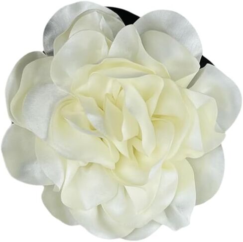 Large Camellia Rose Flower Brooches Lapel Pins Dainty Satin Fabric Apparelpin Oversized Brooch Pin for Women Men Wedding Party Banquet Dress Dance Clothes Accessories in Saudi Arabia