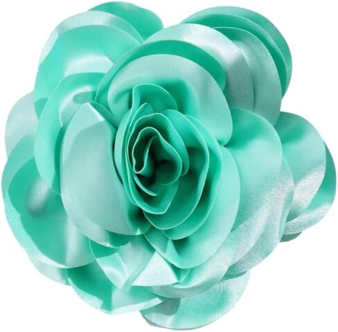 Large Camellia Rose Flower Brooches Lapel Pins Dainty Satin Fabric Apparelpin Oversized Brooch Pin for Women Men Wedding Party Banquet Dress Dance Clothes Accessories in Kuwait