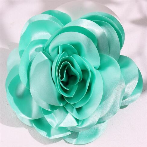 Large Camellia Rose Flower Brooches Lapel Pins Dainty Satin Fabric Apparelpin Oversized Brooch Pin for Women Men Wedding Party Banquet Dress Dance Clothes Accessories in Kuwait