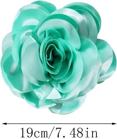 Large Camellia Rose Flower Brooches Lapel Pins Dainty Satin Fabric Apparelpin Oversized Brooch Pin for Women Men Wedding Party Banquet Dress Dance Clothes Accessories in Kuwait