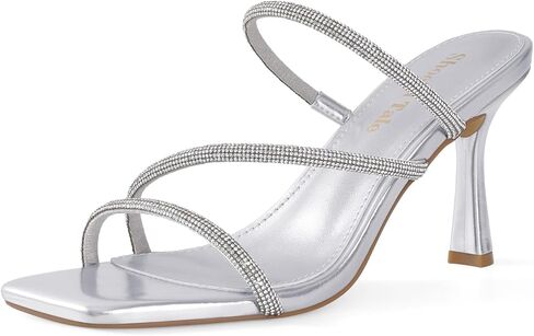 صنادل ذات كعب عالي من Shoe'N Tale للنساء من Kitten Mules مربعة مفتوحة عند الأصابع سهلة الارتداء in Kuwait