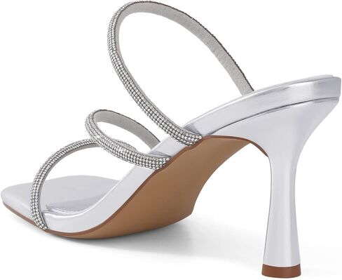 صنادل ذات كعب عالي من Shoe'N Tale للنساء من Kitten Mules مربعة مفتوحة عند الأصابع سهلة الارتداء in Kuwait