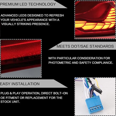 VLAND OLED Tail Lights Assembly Fit for 4-series BMW GTS F32 F33 F36 F82 F83 2014-2020 Sedan/Convertible/Coupe, Rear Lamps with Dynamic Dragon Scale DRL, Back light W/Sequential Turn Signal, Red in Saudi Arabia