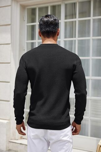 COOFANDY Mens Dress Pullover Sweater Lightweight Waffle Knit Sweater Slim Fit Crewneck Business Casual Sweater in Saudi Arabia