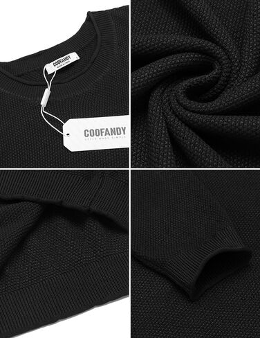 COOFANDY Mens Dress Pullover Sweater Lightweight Waffle Knit Sweater Slim Fit Crewneck Business Casual Sweater in Saudi Arabia