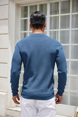 COOFANDY Mens Dress Pullover Sweater Lightweight Waffle Knit Sweater Slim Fit Crewneck Business Casual Sweater in Saudi Arabia