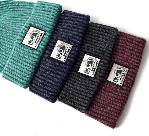 Isurrender Unisex Embroidered Ribbed Knit Beanie - Unique Graphic Patch Winter Hat for Men and Women in Saudi Arabia