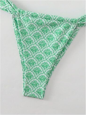 Women's 2 Piece Leopard Print Bathing Suit Wireless Triangle Swimsuit High Waisted Bikini Sets in Saudi Arabia