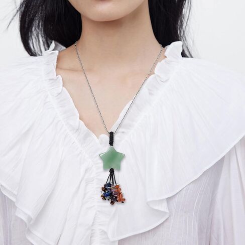 TUMBEELLUWA 7 Chakra Healing Crystal Keychain Stone Beads Tassel Key Ring Charm Amulet Car Keyrings for Men Women Unisex in Saudi Arabia