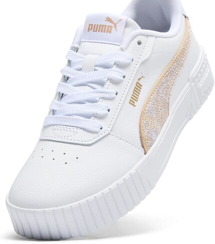 PUMA Women's Carina 2.0 Sneaker, Textile White-Prairie Tan, 6.5 in Saudi Arabia