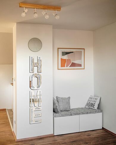 SHYFOY Home Letter Mirrored Wall Decor, Home Sign Crushed Diamond Home Decor, Large 3D Wall Art Letters Signs Home Festival Decorations in Kuwait