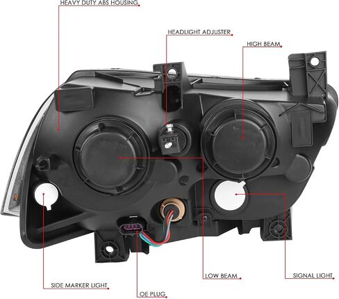 DNA MOTORING HL-OH-CHA11-BK-CL1 Black Housing Headlights Compatible with 11-14 Charger in Saudi Arabia