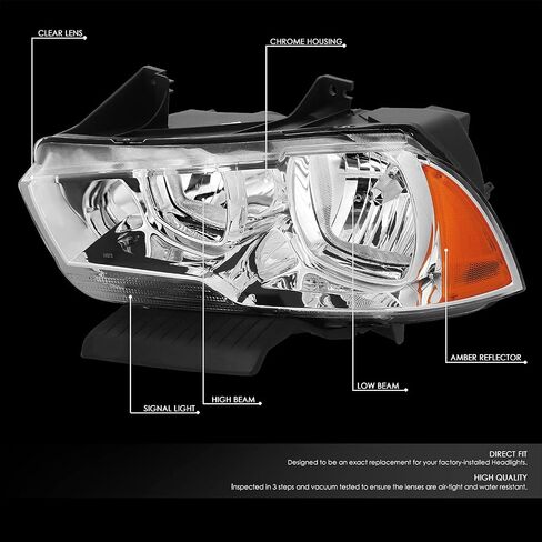 DNA MOTORING HL-OH-CHA11-BK-CL1 Black Housing Headlights Compatible with 11-14 Charger in Saudi Arabia