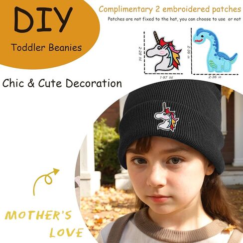 vidsel 100% Cotton Toddler Beanie Hats for Baby Kids Winter Knit Cuffed Cap | Soft Cozy Cotton,Double Layer Stretch Growing Hat,Naturally,Skin-Friendly,Newborn Boys Girls Infant Warm Beanie 0-8 Years in Saudi Arabia