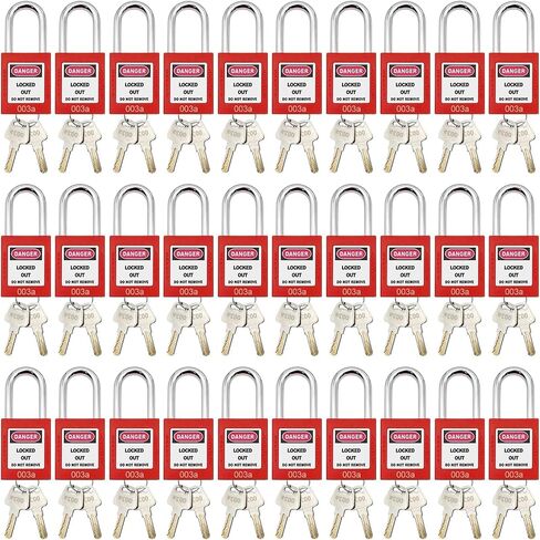SAFBY Lockout Tagout Lock 5pcs Keyed Alike OSHA Loto Safety Key Heavy Locks Same Padlocks for Lock Out Tag Out Stations and Devices Red (5 PCS) in Saudi Arabia