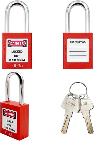 SAFBY Lockout Tagout Lock 5pcs Keyed Alike OSHA Loto Safety Key Heavy Locks Same Padlocks for Lock Out Tag Out Stations and Devices Red (5 PCS) in Saudi Arabia