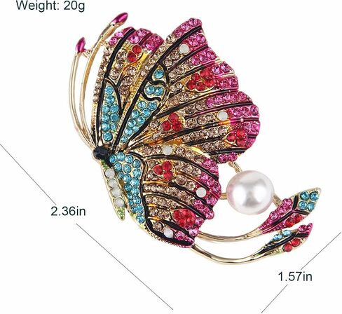Big Butterfly Brooch Pins for Women Butterfly Pearl Brooch Pins Butterfly Rhinestone Cute Brooch Pins Colorful Anime Brooch Pins Insect Brooch Pins Colorful Outdoors Lapel Badge Brooch Pins for Lanyards Backpacks Clothes Hats Jackets in Saudi Arabia