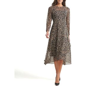 Tommy Hilfiger Women's Dress Aline,Black/Tannin,4