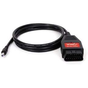 Weego OBD II 12V Memory Saver, Settings Keeper, Fits 5mm Barrel Jack Output (JSOBD) - JSOBD-1