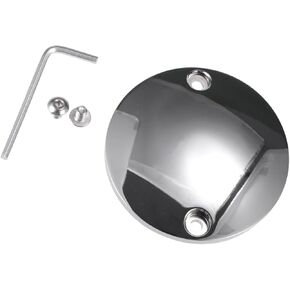 Motoforti Ignition Engine Timing Points Cover for Harley-DAVIDSON 1971-1999 / Inner/Durable Aluminum Alloy / 1 Pcs Silver Tone Long-lasting
