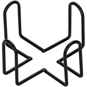 Black 4.4 Inch Iron Metal Coaster Holder for Both Round and Square Coasters New Modern Design, Stronger, Thicker Construction Holds Up to 7 Coasters Bar Tools