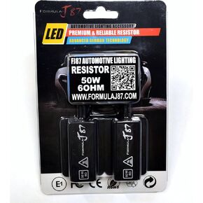Load Equalizer Resistor 50W 6 Ohm LED Car Turn Signal Light Bulb Hyperflash Stop Fix (Pack of 2), Black, FJ87LoadRB